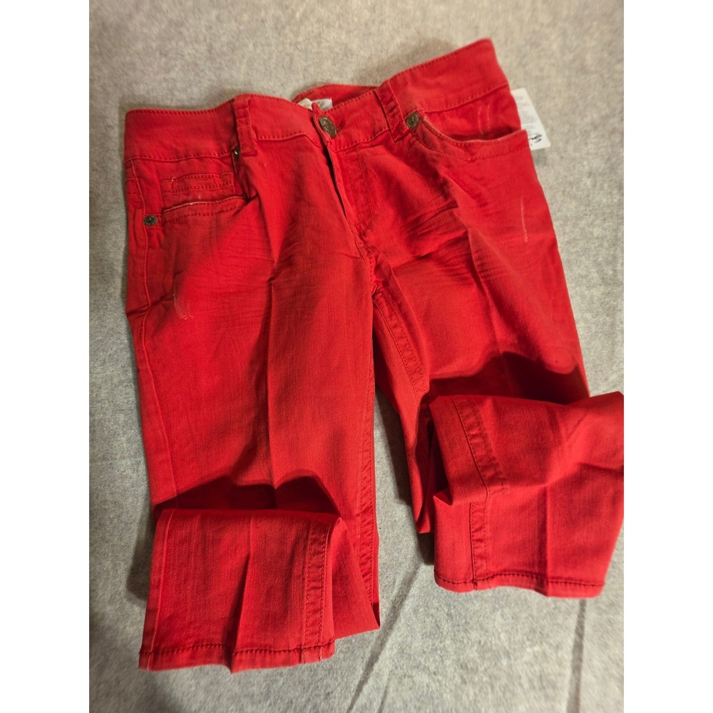 Seven7 Girls Red Skinny Jeans Size 12 NWT Stretch Denim Five Pocket Pants